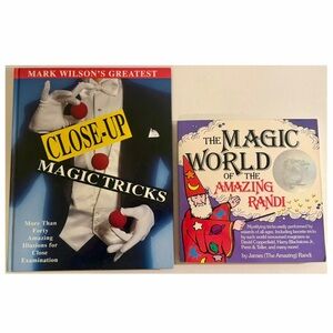 Magic Trick Book Bundle Mark Wilson Close-Up Magic + Amazing Randi Illusions Set